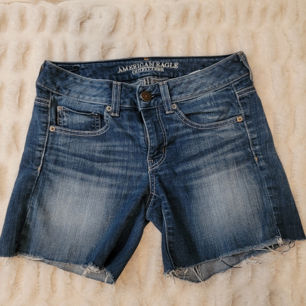 American Eagle Stretch Denim Cutoff Shorts